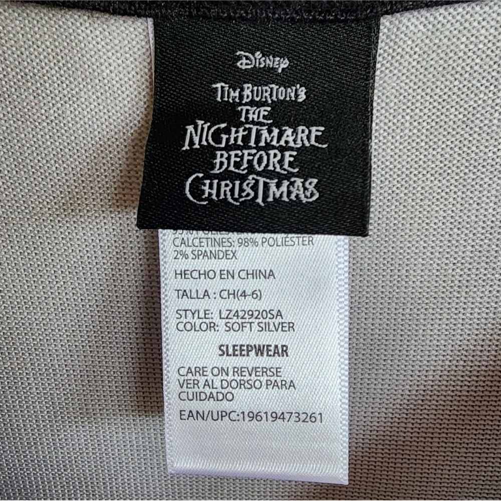 DISNEY “Nightmare Before Christmas” in Gray/Black Size Small (4-6) — SUPER CUTE! - Picture 3 of 3